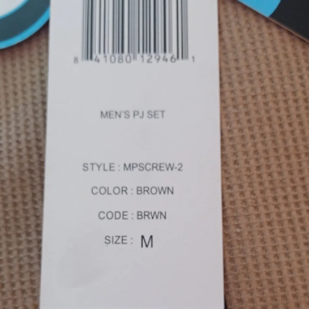 Ios Apparel Men's Tan Thermal And Fleece Pj Set